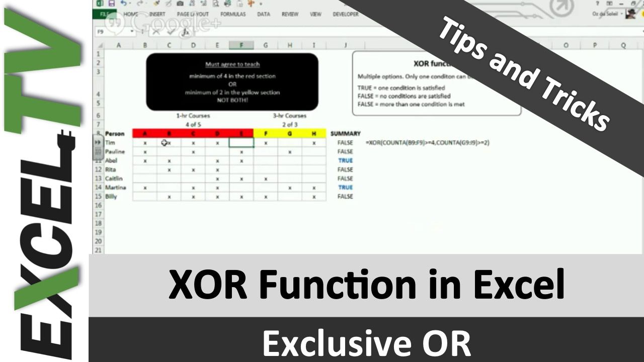 XOR Function in Excel Exclusive OR Tutorial and