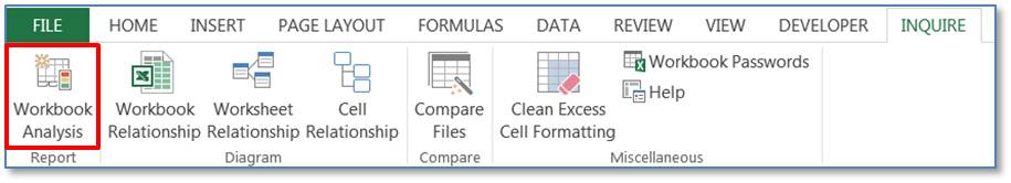 Inquire - Workbook Analysis in Excel - Excel TV