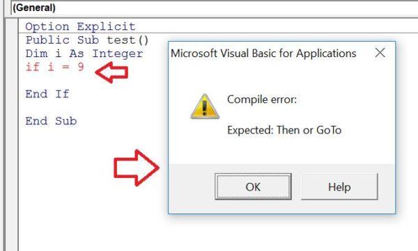 visual basic for applications syntax