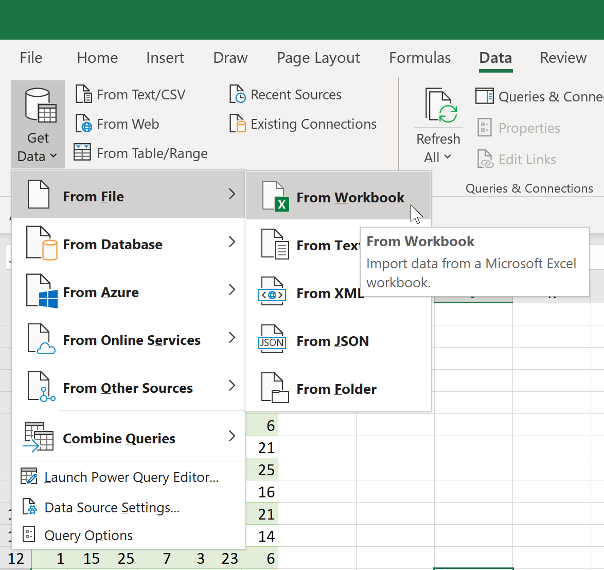 excel query table example