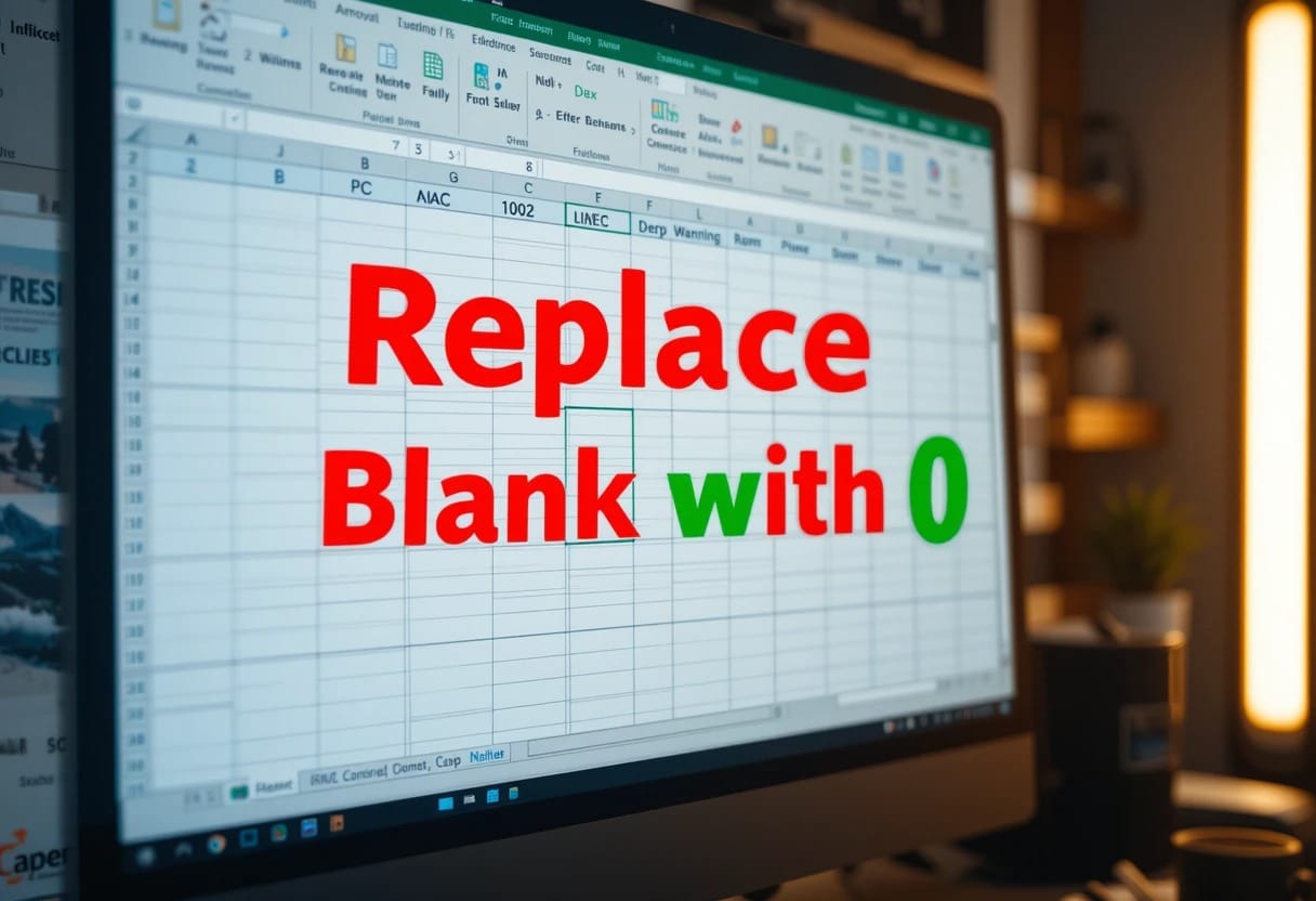 Excel Replace Blank with 0