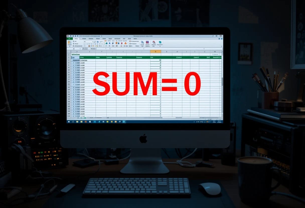 Excel SUM Formula Showing 0