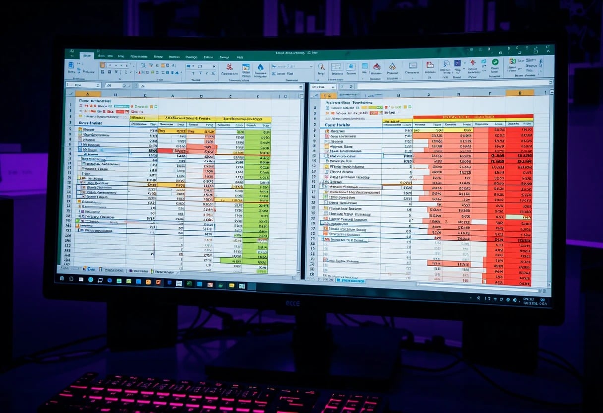 Excel Sheets Side by Side