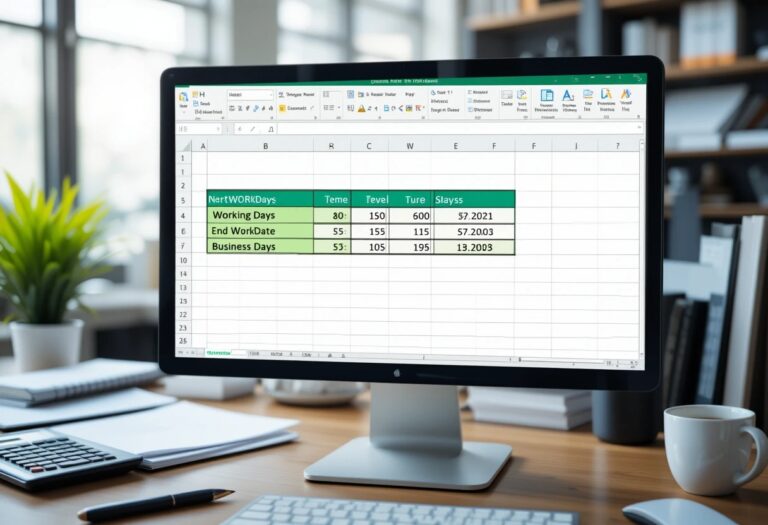 Excel Working Days Formula