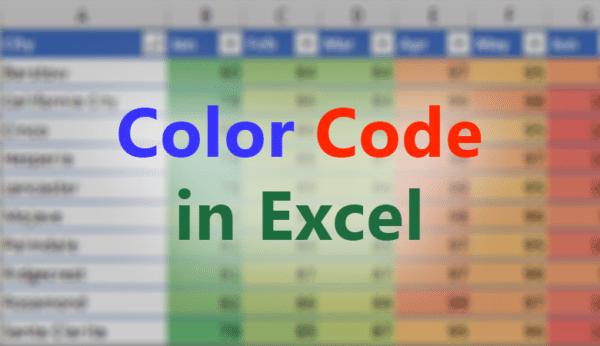 How to color code in excel