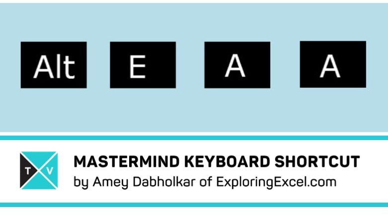 keyboard shortcuts for excel 2016 fill cell